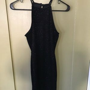Midi black glitter dress